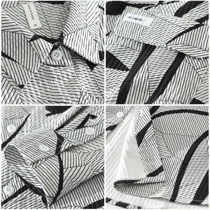 Men's Long Sleeve Print Shirt - Casual Button-Up Fashion Top