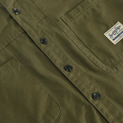 Men's Casual Safari Style Short Sleeve Shirt - 100% Cotton Turn-down Collar