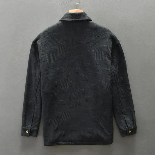 Men's Loose Oversize Long Sleeve Flannel Shirt - Non-elastic Retro Warm Shirt