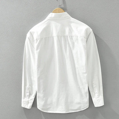Men's Fashion Patchwork Long Sleeve Shirt - 2024 Spring Loose Button-Down